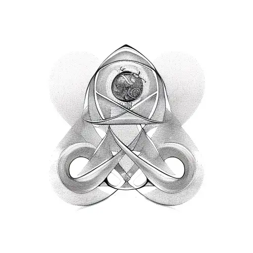 Modern Combination Of Infinity Symbol And Hourglass