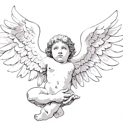 Cherub With Folded Hands Of Vasnetsov