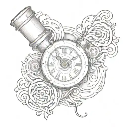 Scroll Time Piece Featuring
