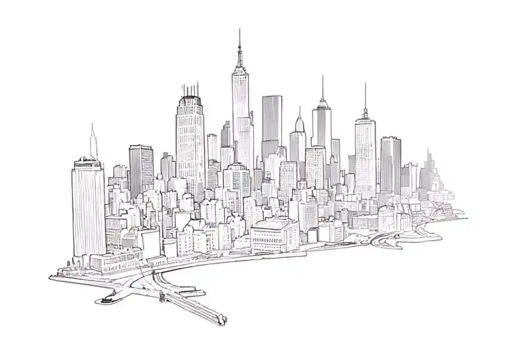 New York City Skyline Pre 911 With Various Non Skyline But Diverse New York Buildings To Show Up