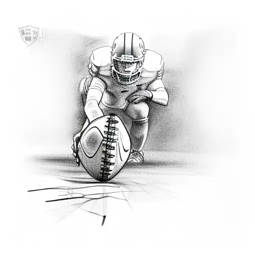 A Sketch Of A Photographer Capturing A Football Match