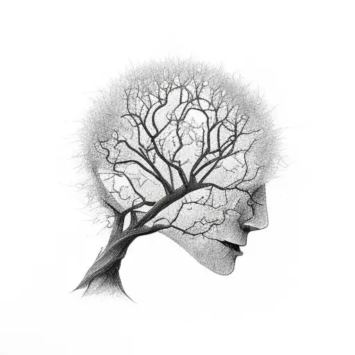 A Tree Growing From A Broken Brain
