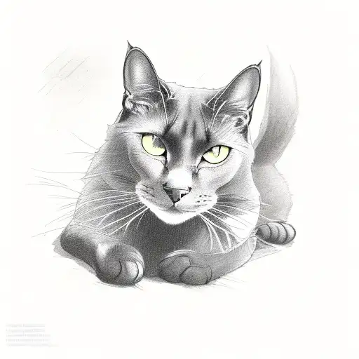 Black Cat Laying In Sunlight