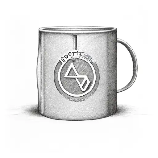 A Coffee Mug With The Logo Of A Favorite Kpop Band
