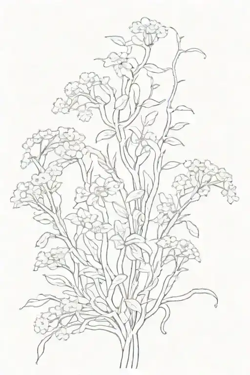 Big Leaves Kelp Forest Flowers Intertwined