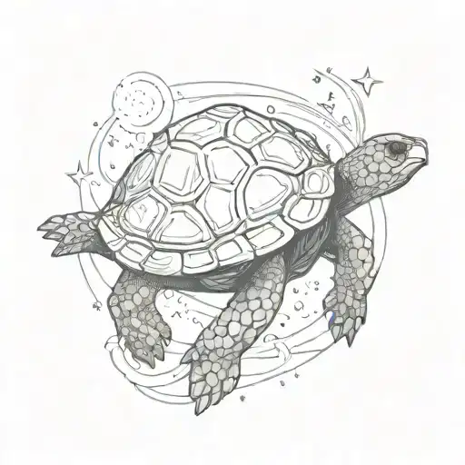 Tortle Walking To The Moon