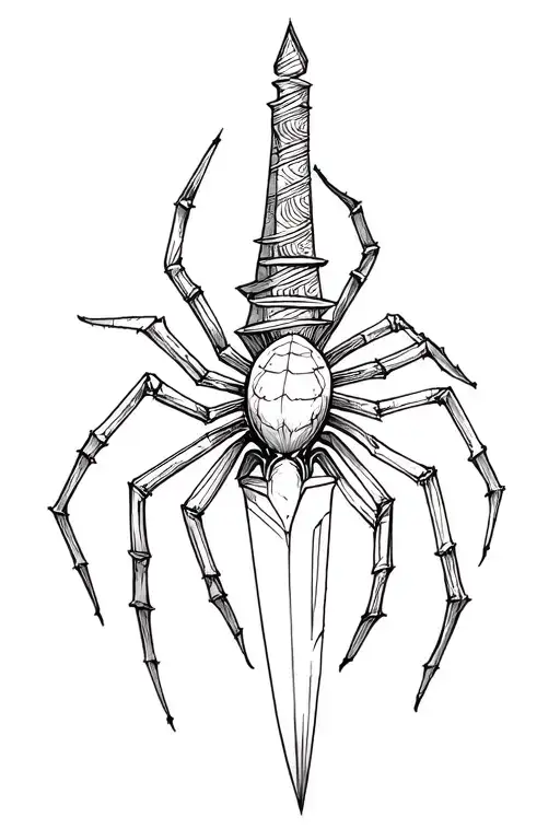 Dagger With Spider