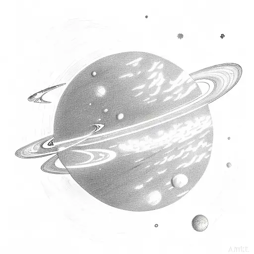 An Astronaut Exploring Solar System In Space