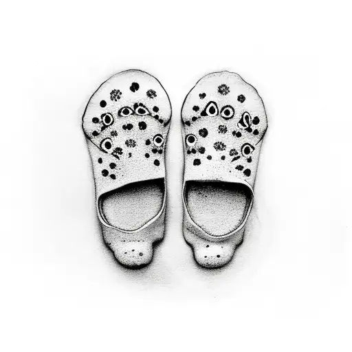 Baby Footprints With Daisies