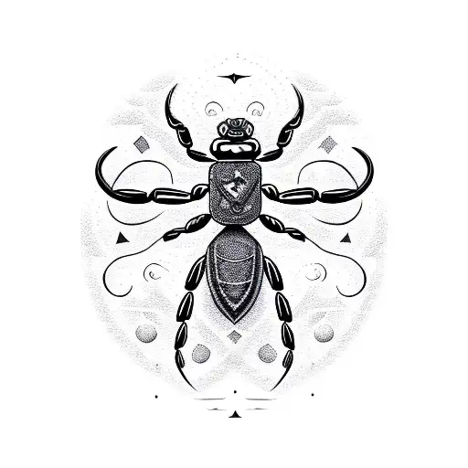 A Majestic Scorpion With Intricate Zodiac Symbols Incorporated In Its Design