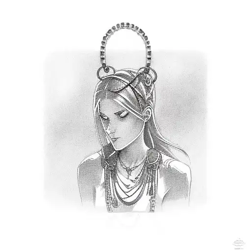 Necklace Wrapped Around Arm With A Cross On It