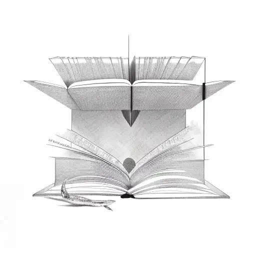 Book Statcked Up With The Top Book Open Upside And Reveling Pages