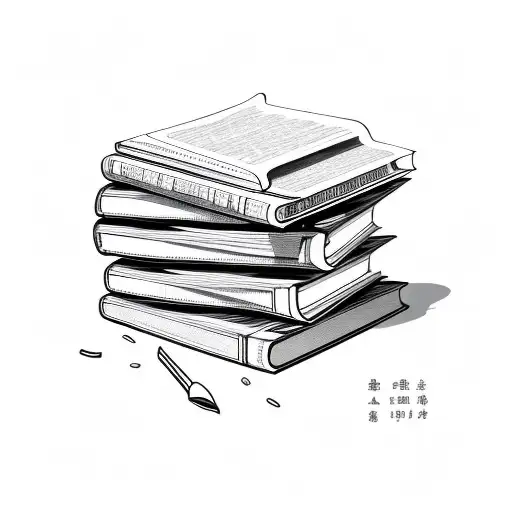 Book Statcked Up With The Top Book Open