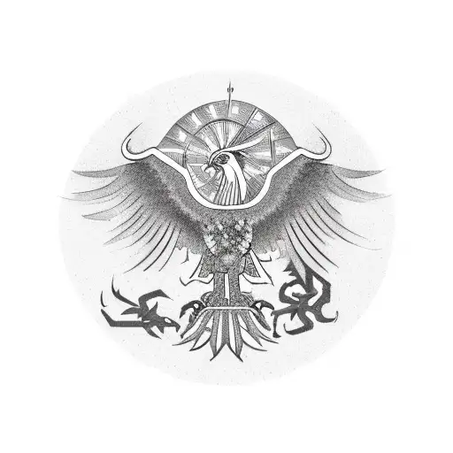 Greek Cypriot Flag With Phoenix And A Maxhtec Sympol