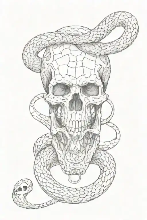 Skull And Snake