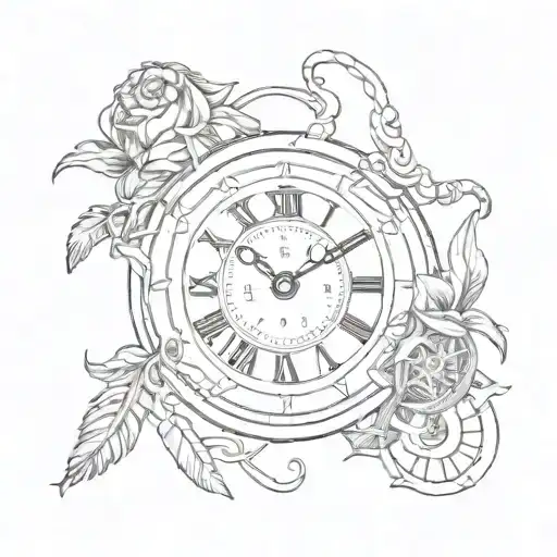 Clock And Zodiac Sign Scorpio And Leo