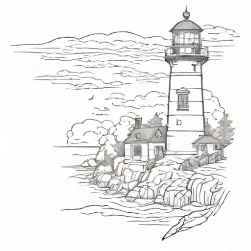 Maine Lighthouse One Side