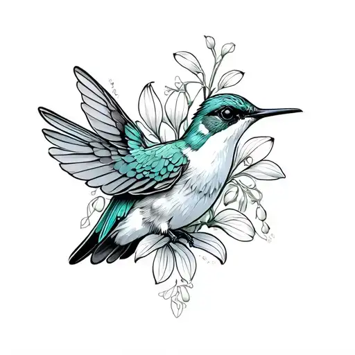 Bumming Bird With Lilly Of The Valley And Celtic Knot