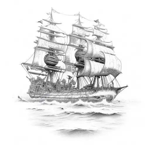 Highly Detailed Rear End Of Pirate Ship