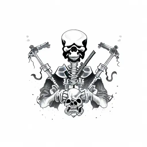 Grim Reaper Holding Game Controller With The Words Death Art Ultra