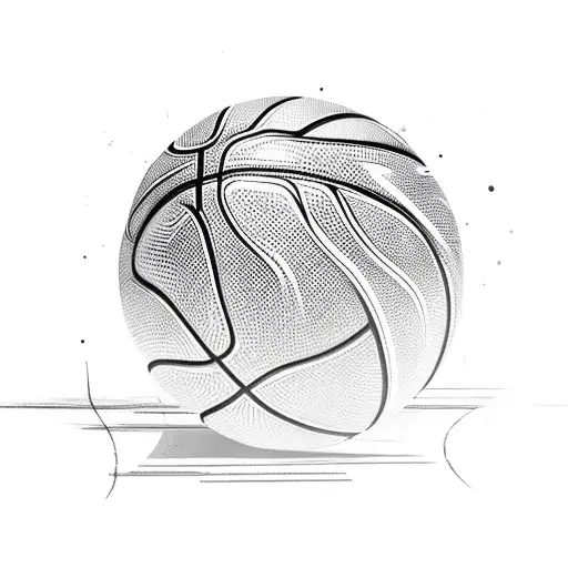 Basketball Outside Palm Tree