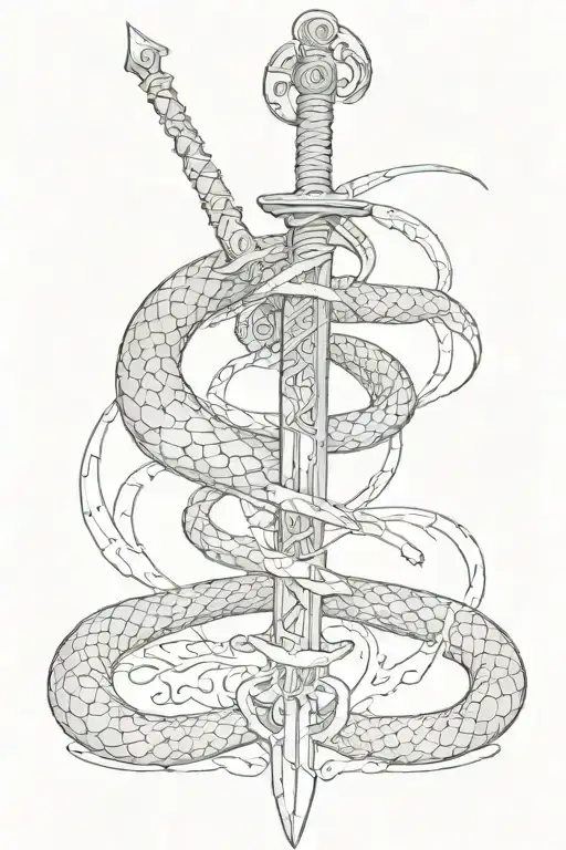 Sword Transforming Into Snake Wrapped