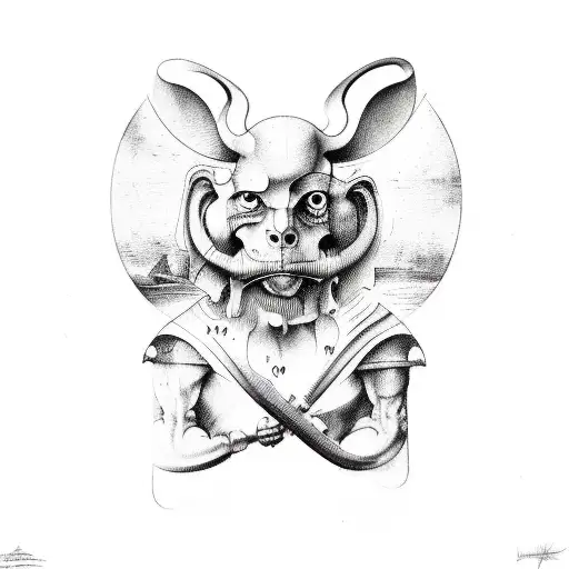 Combine Elements From Different Hieronymus Bosch Paintings Into A Surreal Tattoo Design