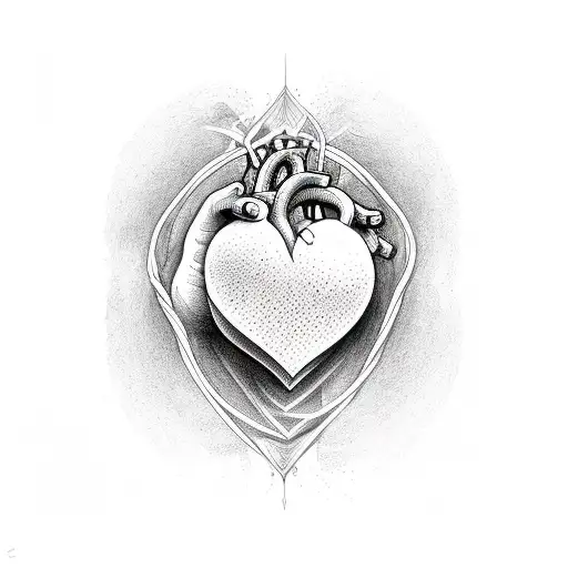 Heart With The Neda Symbol