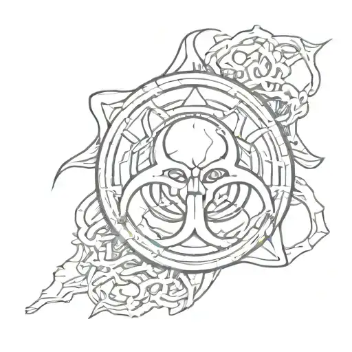 Biohazard Symbol With A Fist