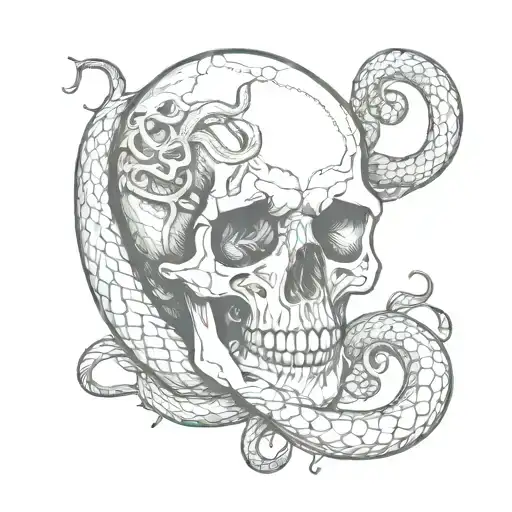 Skull And Snake