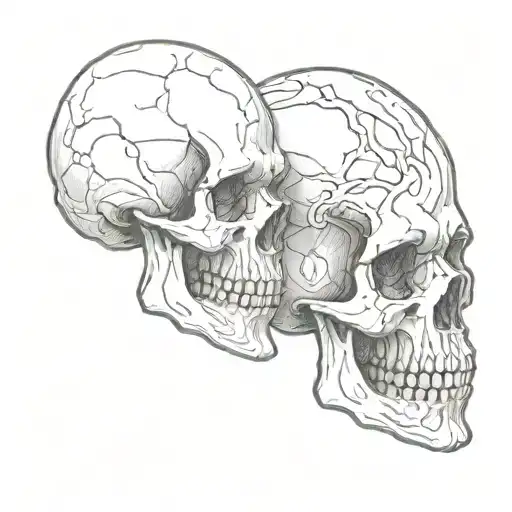 Two Skulls Back To Back