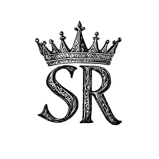 Initials Sr With Crown
