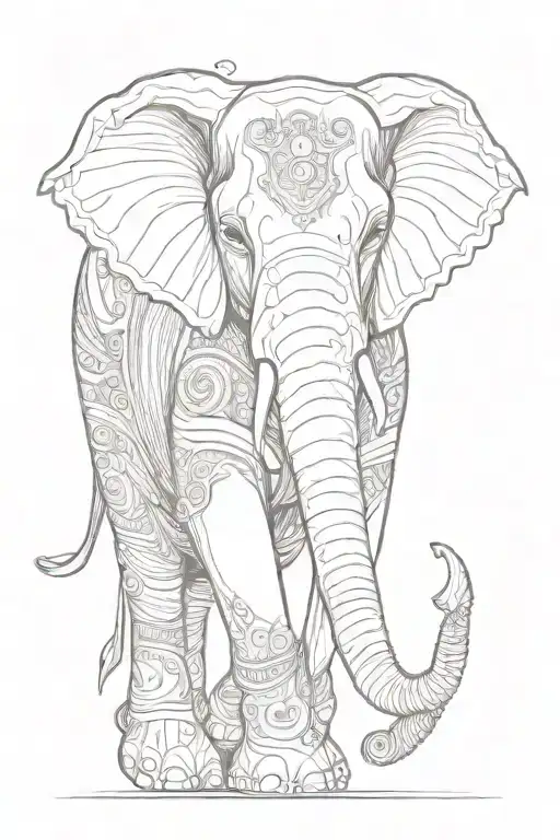 Sanskrit Elephant From Profile
