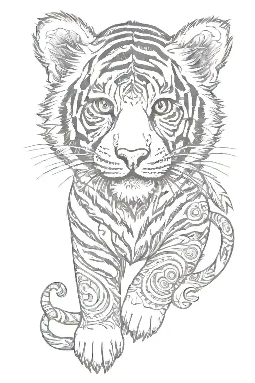 Tiger Cub Include Mandalas