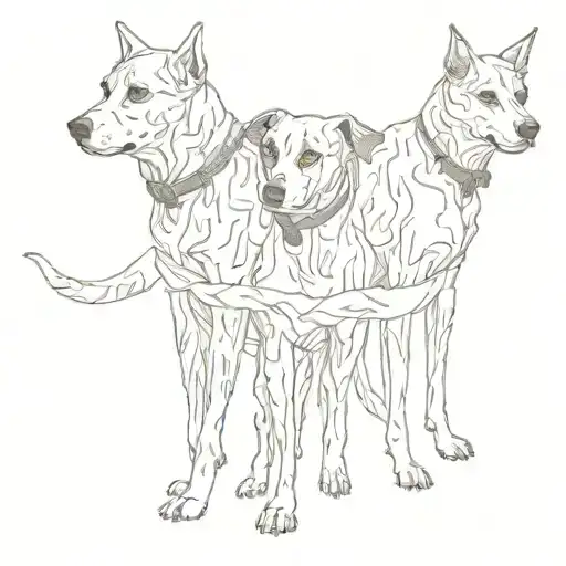 Twin Brothers And Dog Wearing