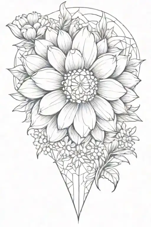 Daisy Flower And Diamond Birthstone April Birthstone