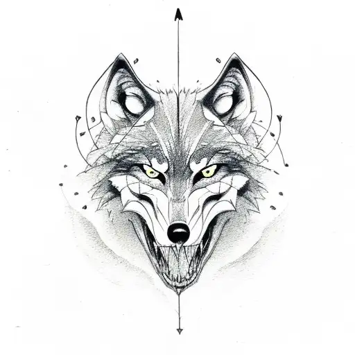 Wolf Skull Arrow