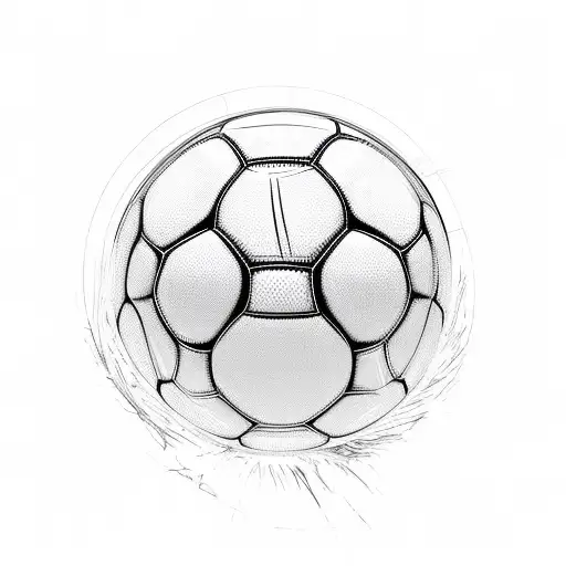 A Football And Cricket Ball Merging Together