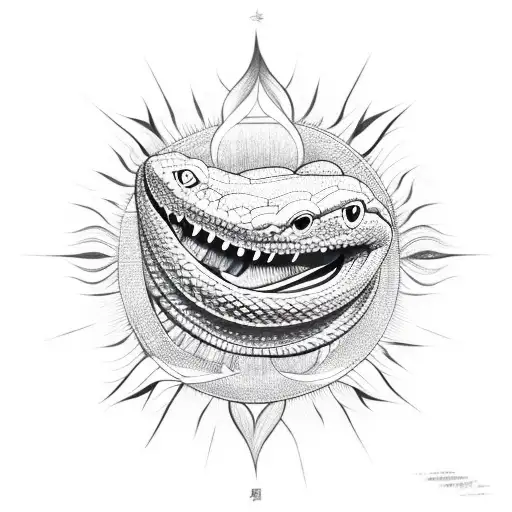 A Snake With The Sun In Its Mouth