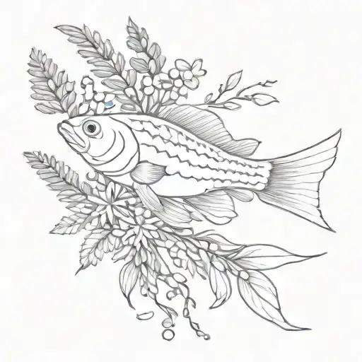 Fish Surrounded By Lavender