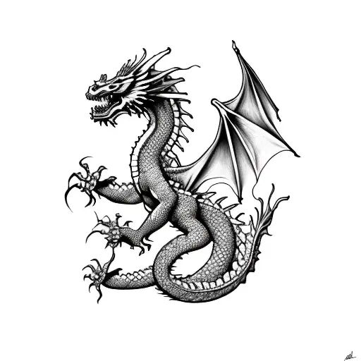 Dragon Wrap Around Roses