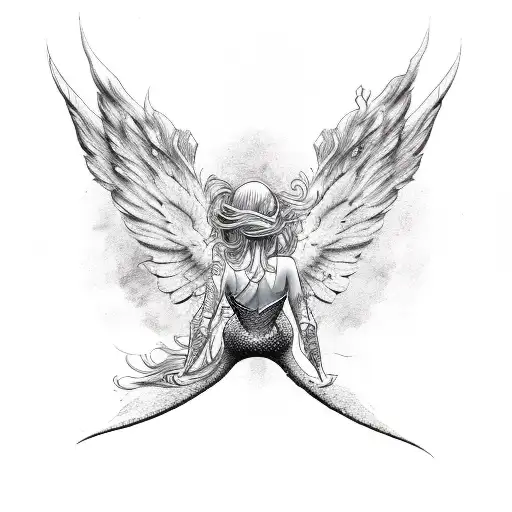 Mermaid With Seraphim Wings