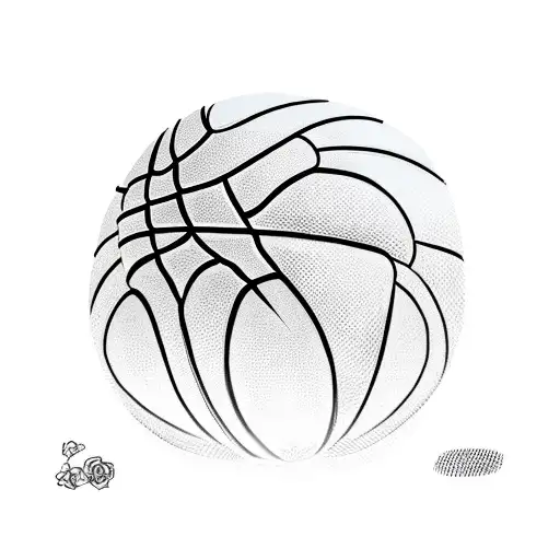 Basketball With Roman Number 01-19-07 With Clouds And Roses