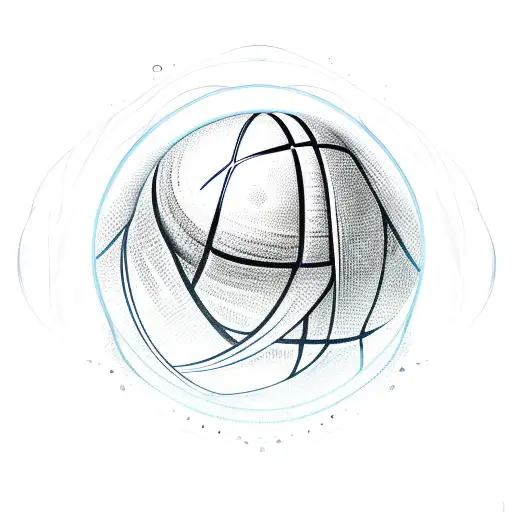 Ocean Wave With Crosses And Basketballs