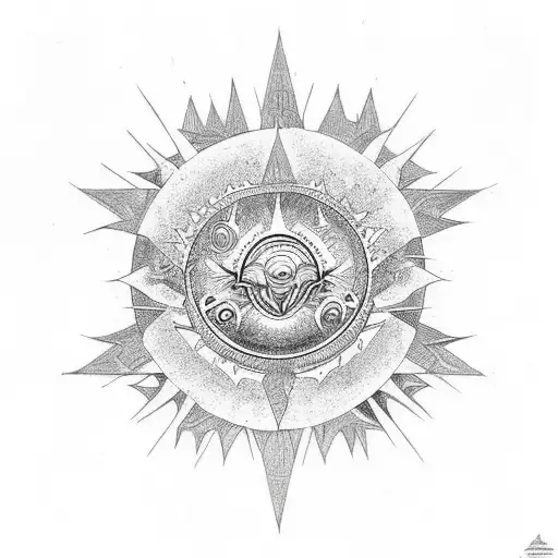 Ankh Symbol Inside A Sun