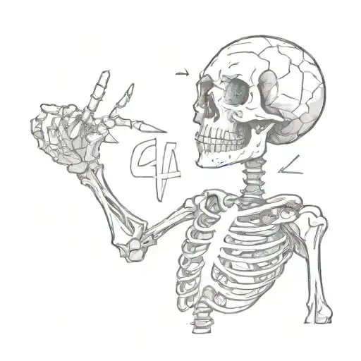 Sad Skeleton Holding Up Okay Sign