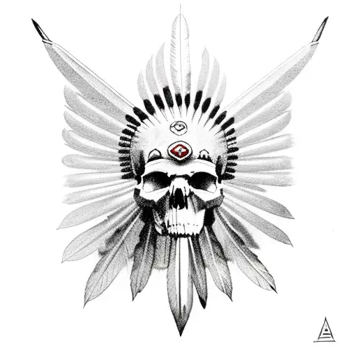 Native American Chieftain Skull