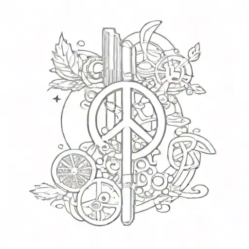 Semicolon Beside Peace Sign And Kitkat Merchandise