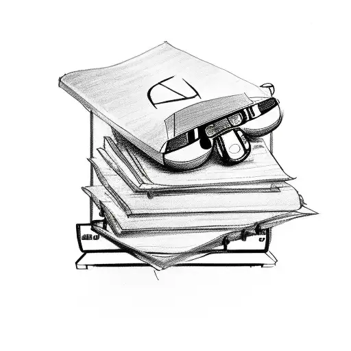 A Writer's Desk With A Stack Of Tv Scripts And A Gaming Console