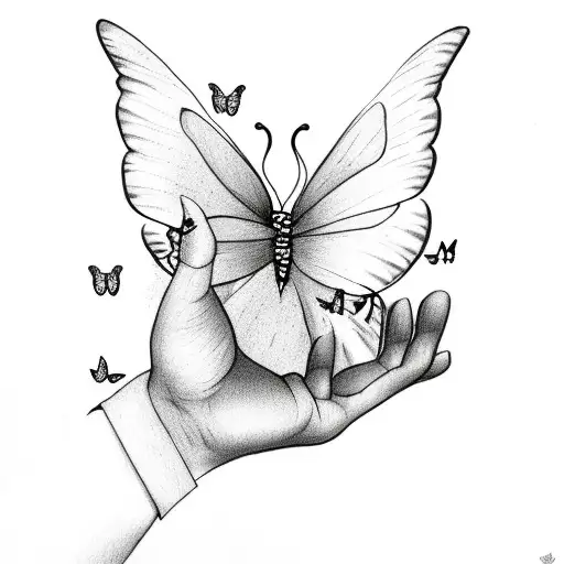 Witch Hand With Butterflies